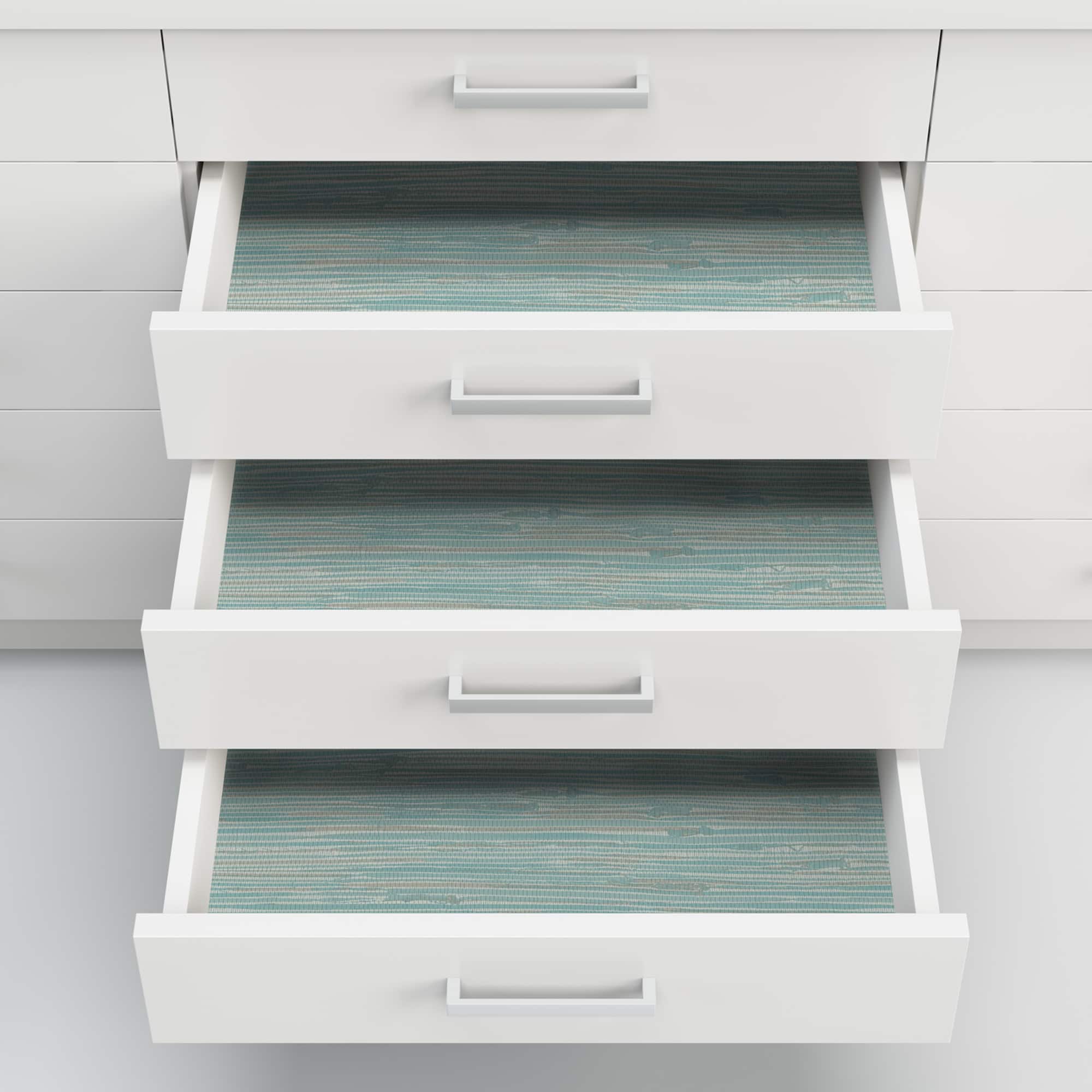 NuWallpaper Teal Tibetan Grasscloth Peel & Stick Wallpaper